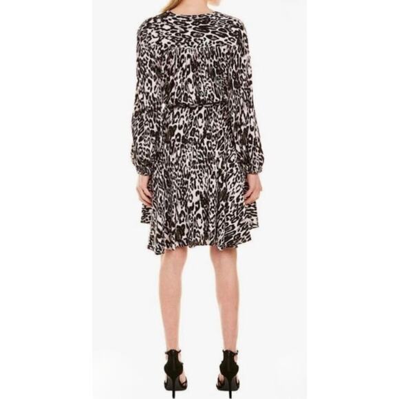 MILLY Animal Print Wrap Dress Leopard Print Gina Dress Size: Large - Picture 2 of 16